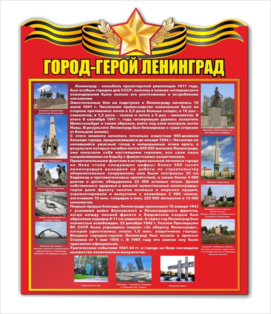 Основные события истории Ленинграда в годы Великой Отечественной войны 1941-1945 гг.