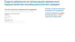 Регистрация несовершеннолетних граждан на единой цифровой платформе «работа в России»